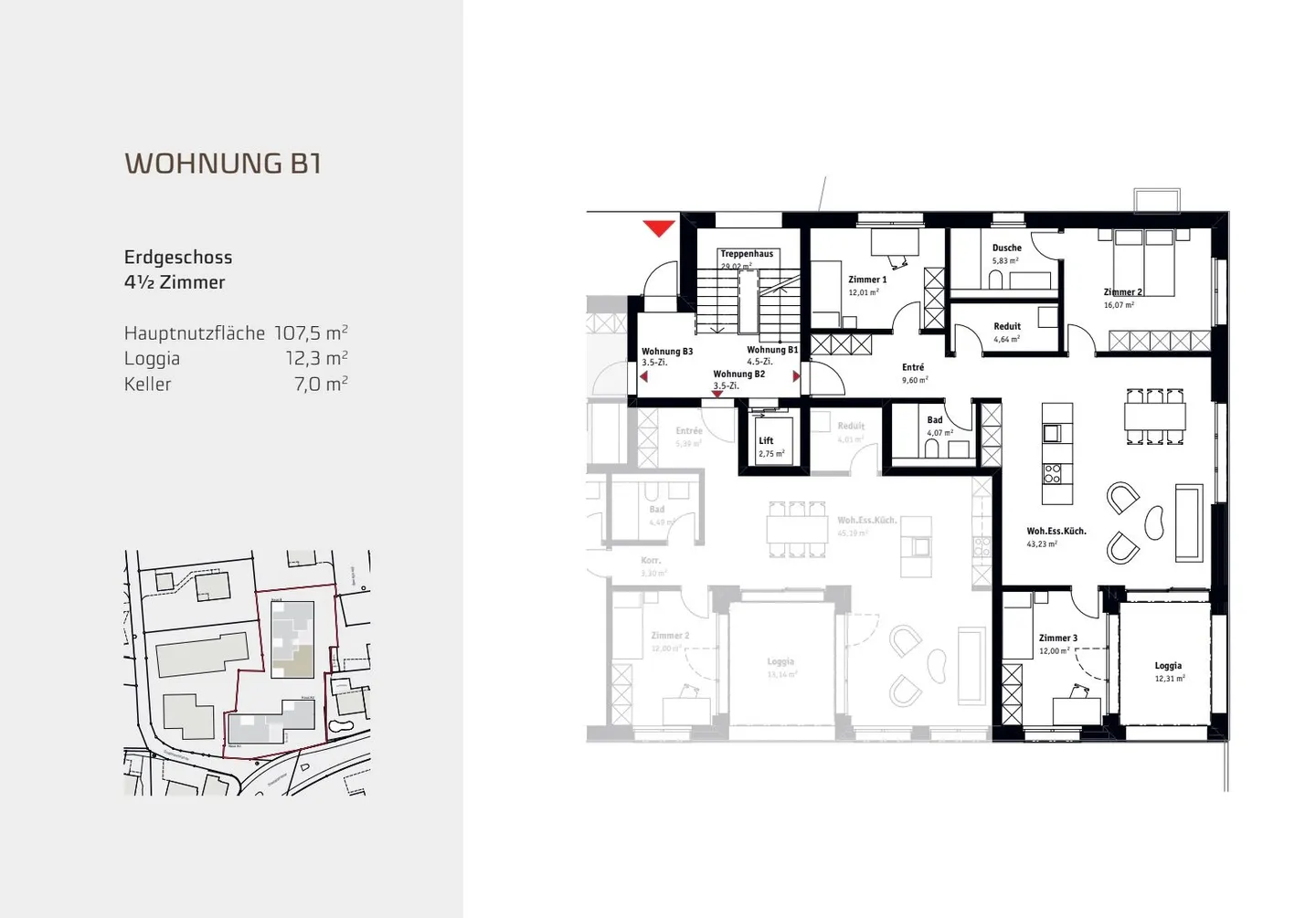 High-quality 4.5-room new apartment in a privileged location - Muri AG - Photo 4 of 5