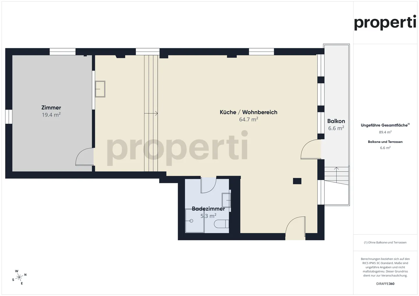 Appartement exceptionnel de 2 pièces avec un plan d'étage unique - Photo 12 sur 13