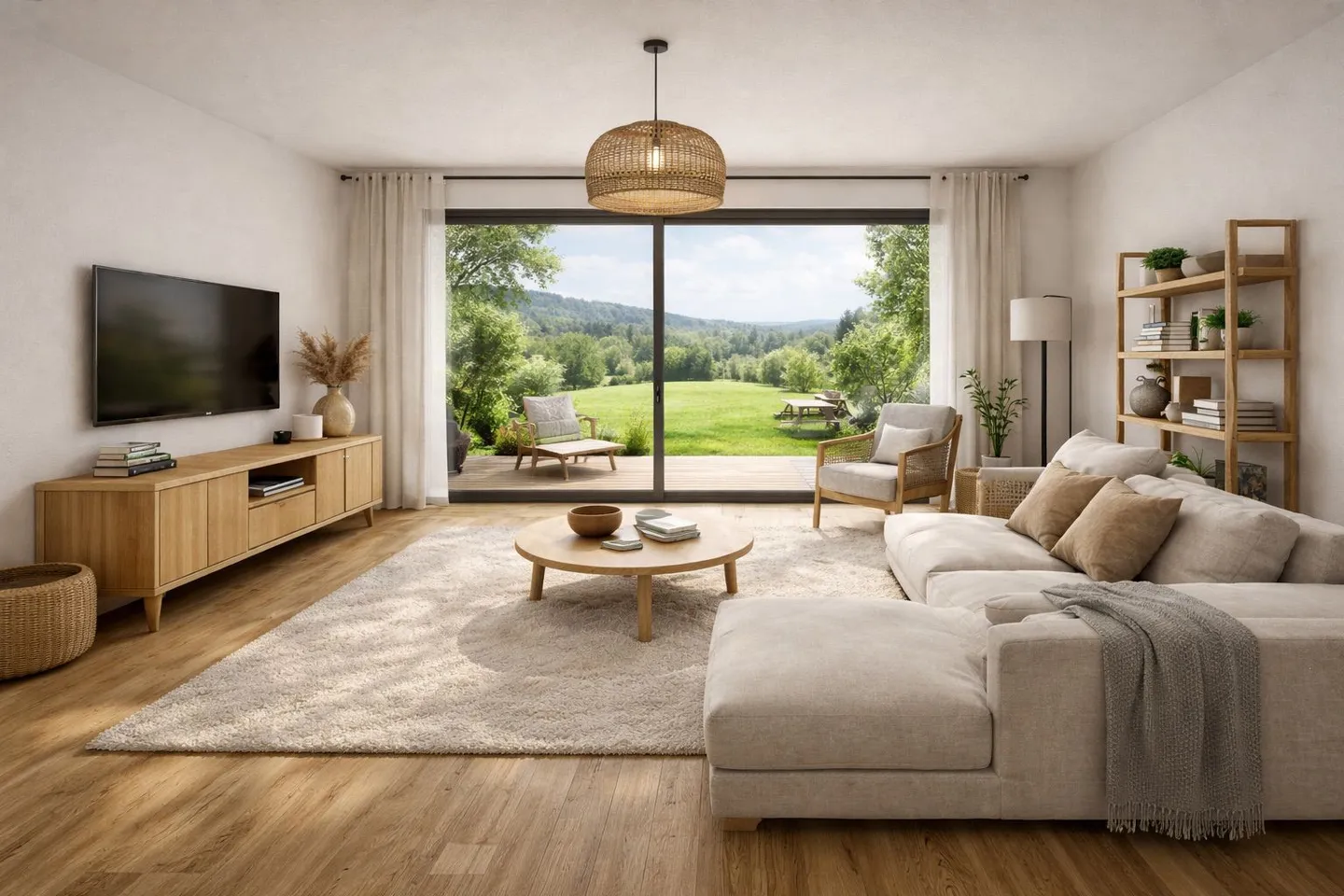 Hochwertige 3,5-Zimmer-Wohnung - mit Blick auf die Natur und den Wasserlauf - Corban - Foto 1 von 8