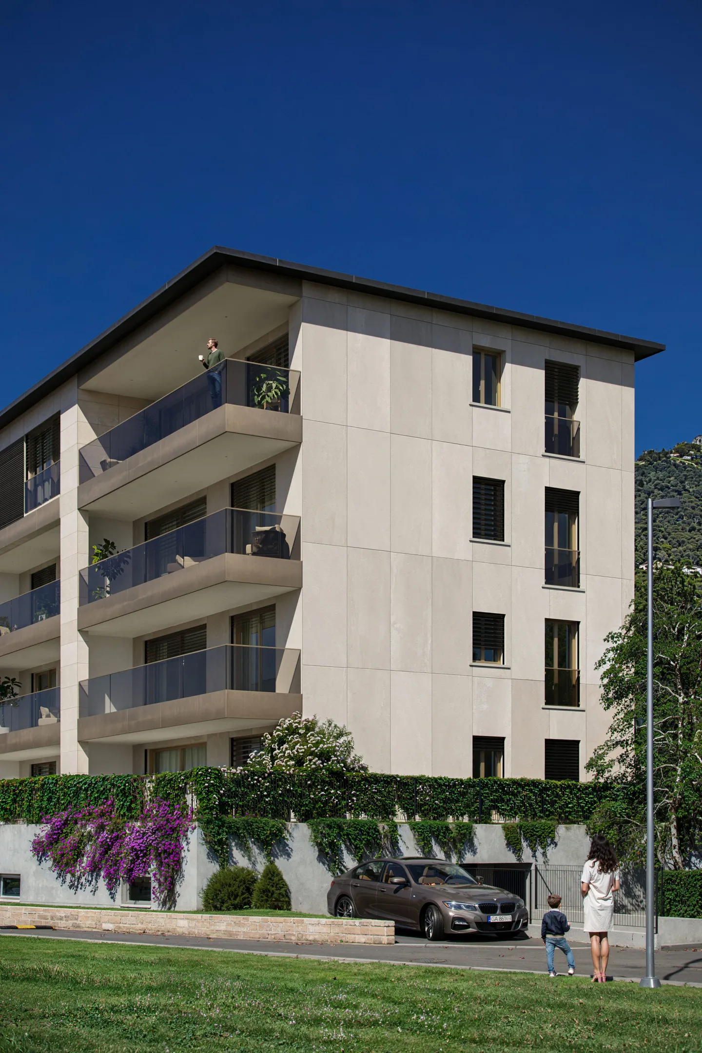 Exklusive 2,5-Zimmer-Wohnung mit Seeblick in Agno, TI - Neubauimmobilie - Foto 2 von 6