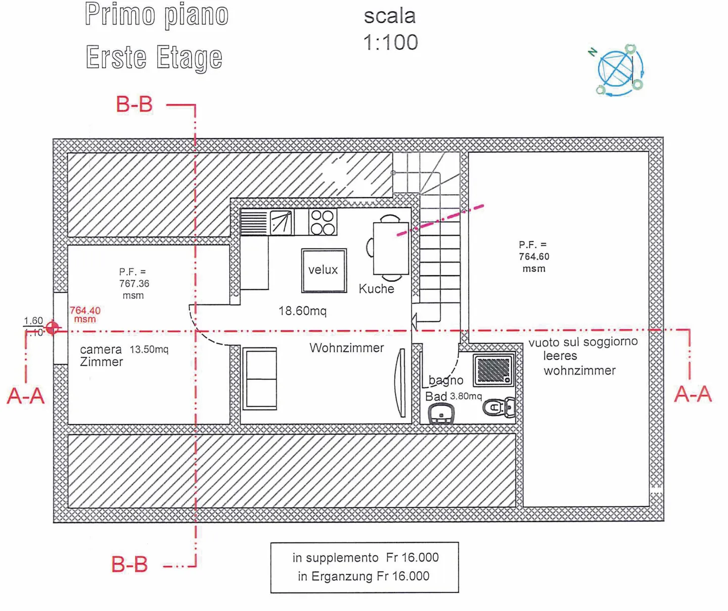 NOUVELLE CONSTRUCTION À FAIDO - MAISON INDIVIDUELLE 4,5 PIÈCES AVEC JARDIN ET VUE SUR LA MONTAGNE - Photo 6 sur 12