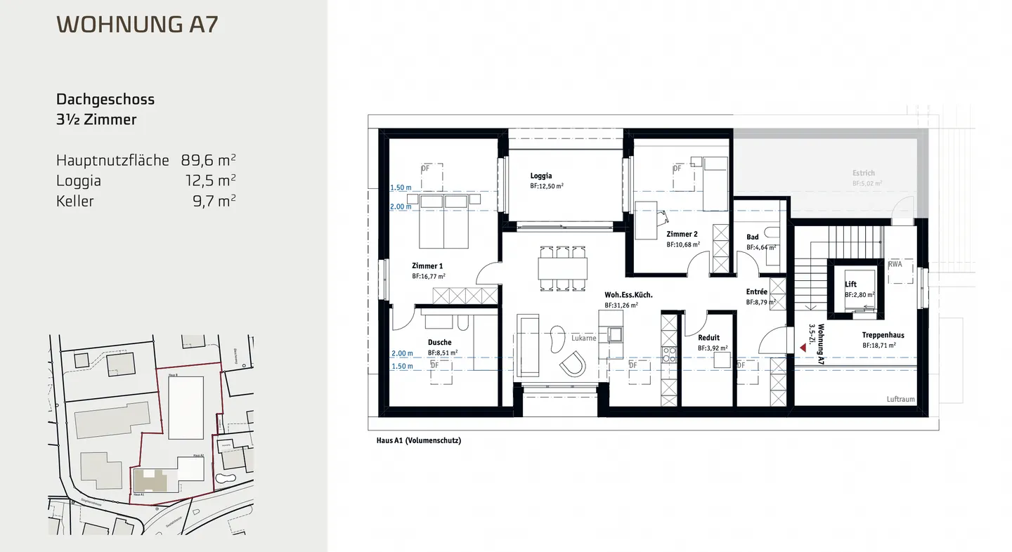 Attraente appartamento mansardato di 3.5 locali in un nuovo progetto di costruzione a Muri - Foto 2 di 6