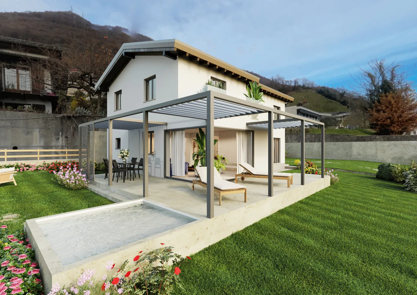 Villa 4.5 pièces avec vue sur le lac et jardin privé - Gordola - Photo 1 sur 10