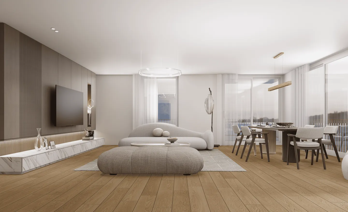 Moderne 4.5-Zimmer-Wohnung mit unverbauter Aussicht in Zürich Altstetten - Foto 2 von 7