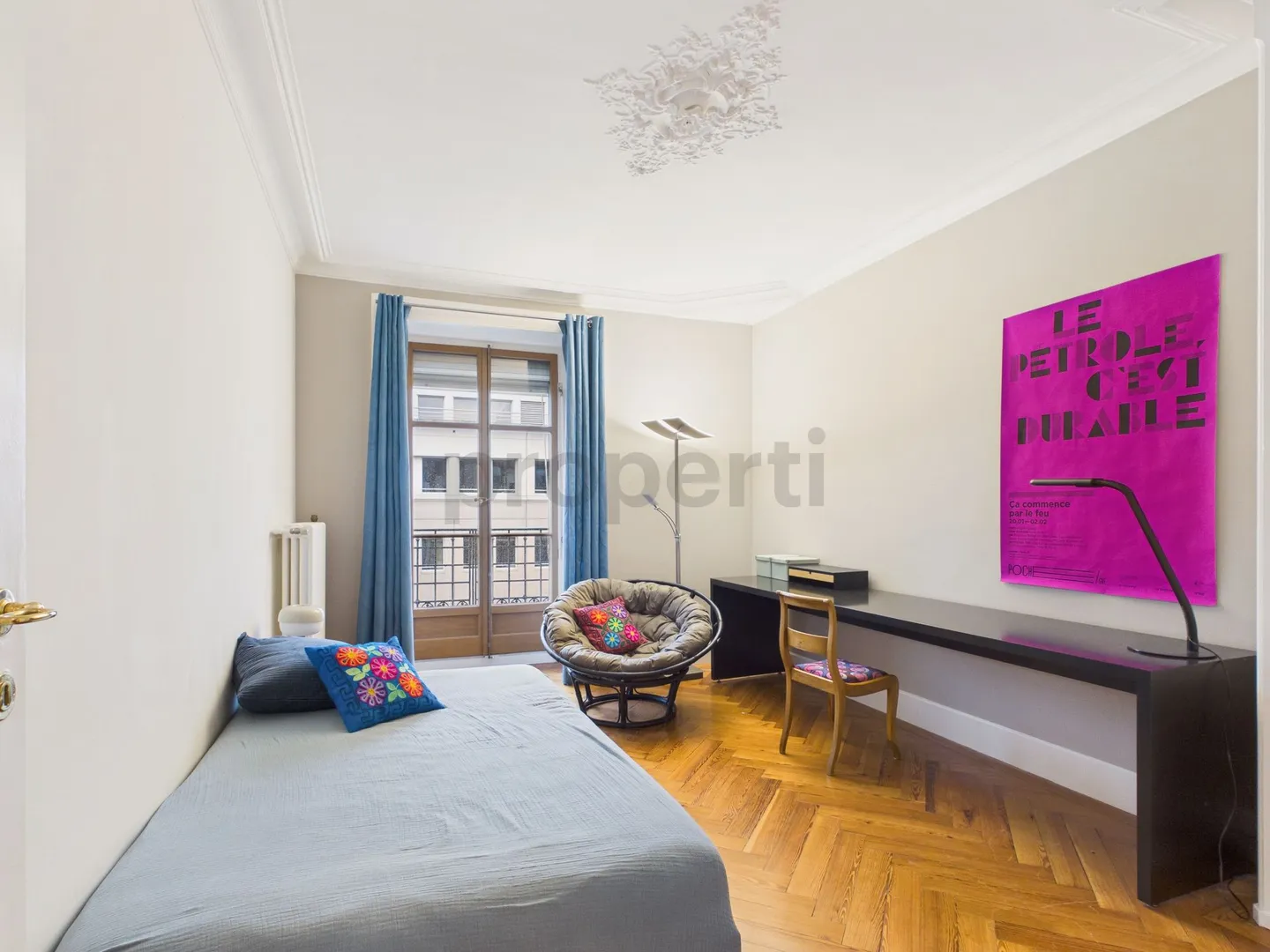 Geräumige 6-Zimmer elegante möblierte Wohnung mit Balkon, Genf - Foto 10 von 13