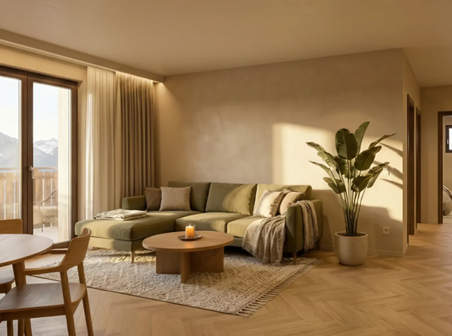 Rénovation complète 2026, vue imprenable sur les montagnes et idéal pour un second domicile / appartement de vacances - Photo 2 sur 8