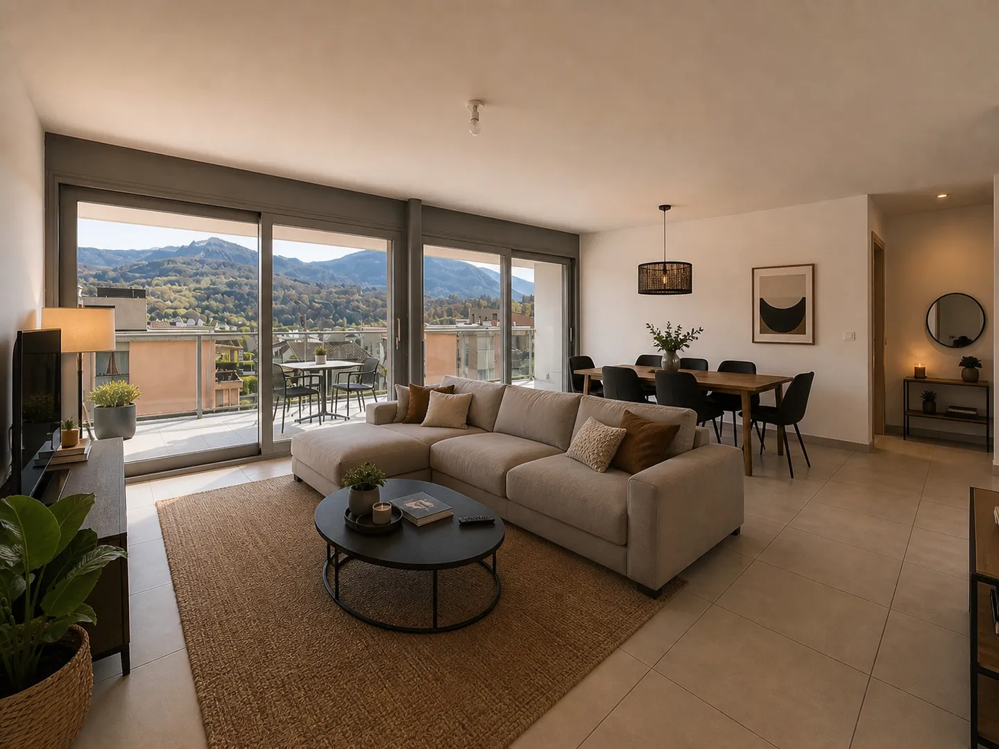 Modernes 2,5-Zimmer-Apartment mit großer Terrasse in Gravesano - Foto 2 von 11