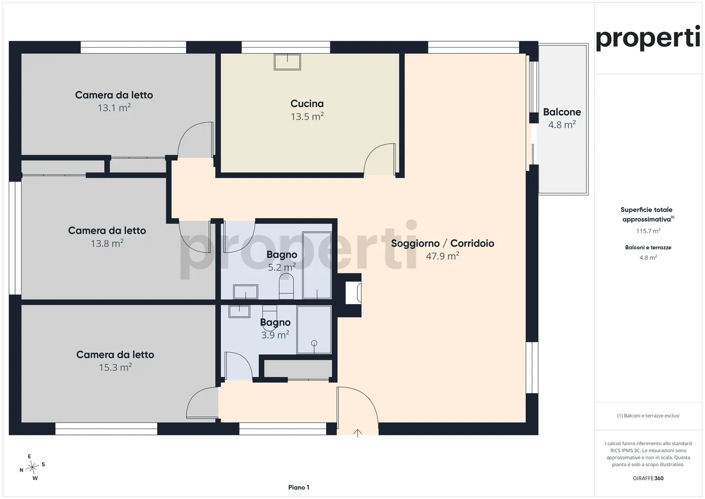 Mansarda di 130 m² in villa bifamiliare, completamente rinnovato - Photo 11 of 12