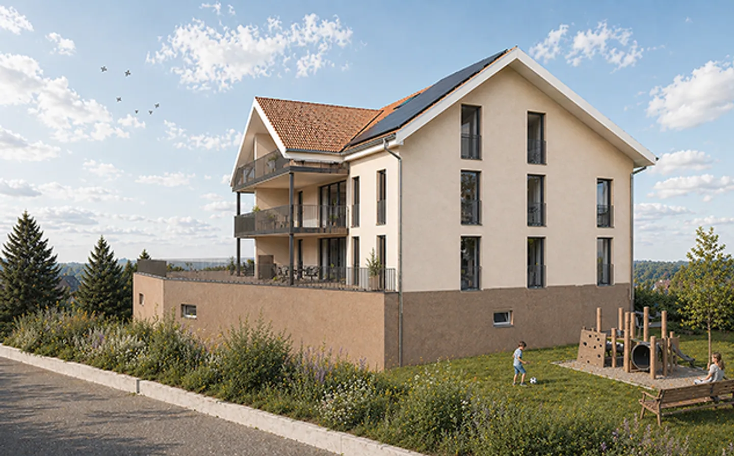 Dreamlike first occupancy in an exclusive 6-unit new building: Peace, light & school right at your doorstep! - Photo 8 of 9