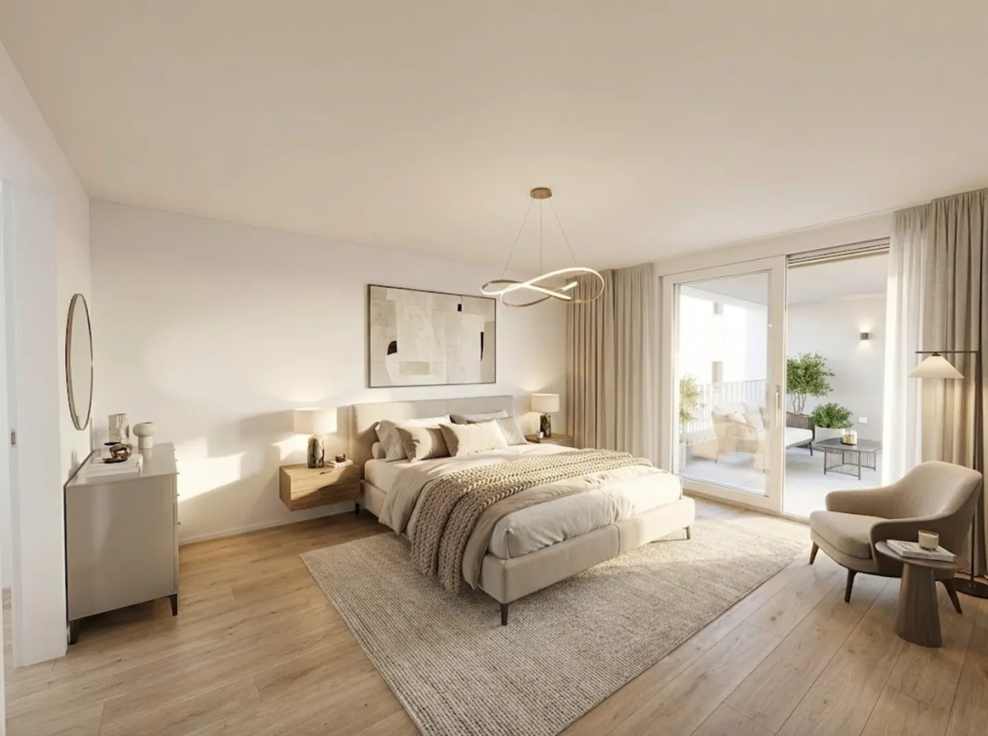 Moderne 3.5-Zimmer-Wohnung mit schöner Terrasse in Lachen - Foto 4 von 10