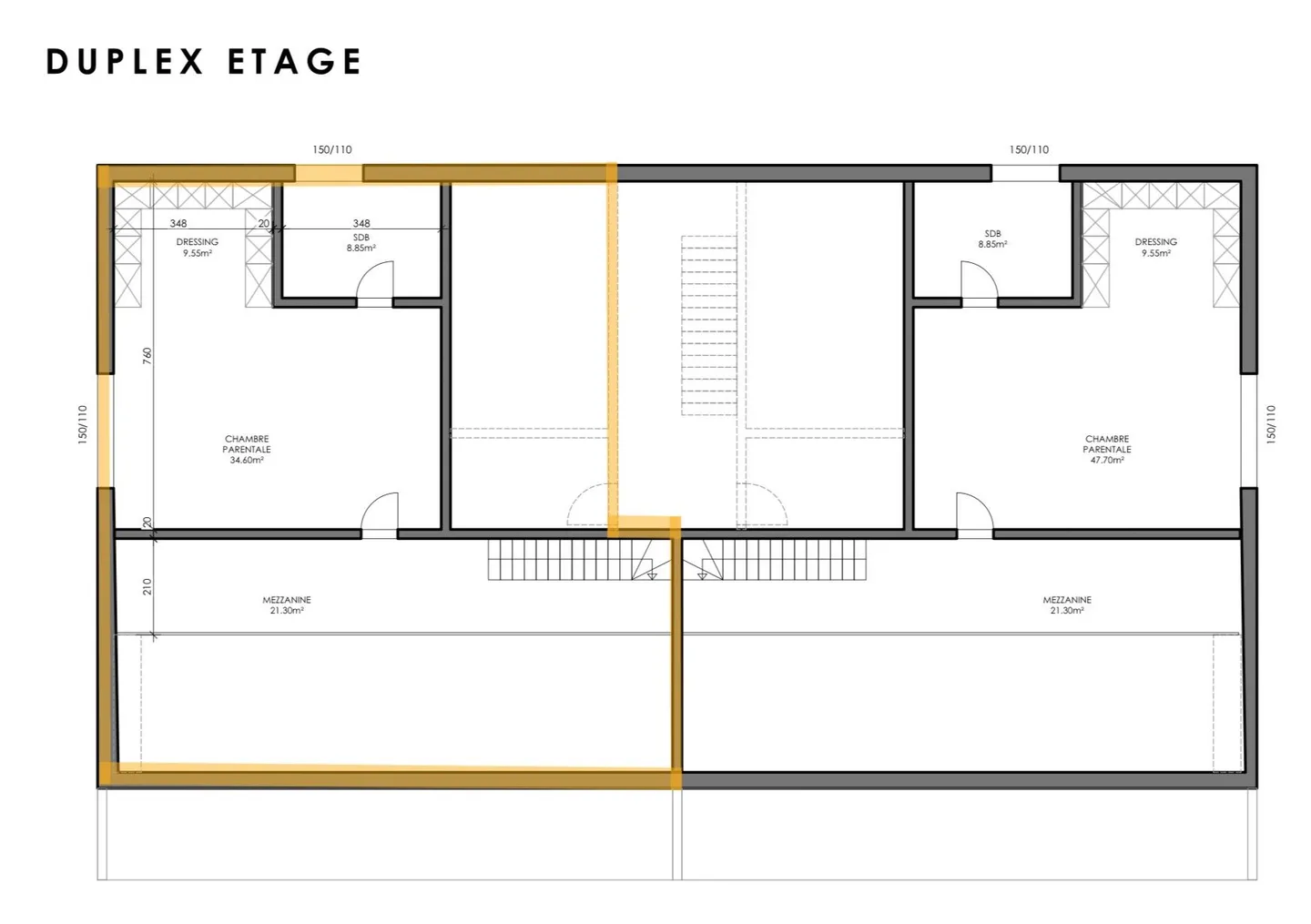 Duplex 5,5 pièces (côté droit) de standing - Vis-à-vis nature et cours d'eau - Corban - Foto 4 von 10