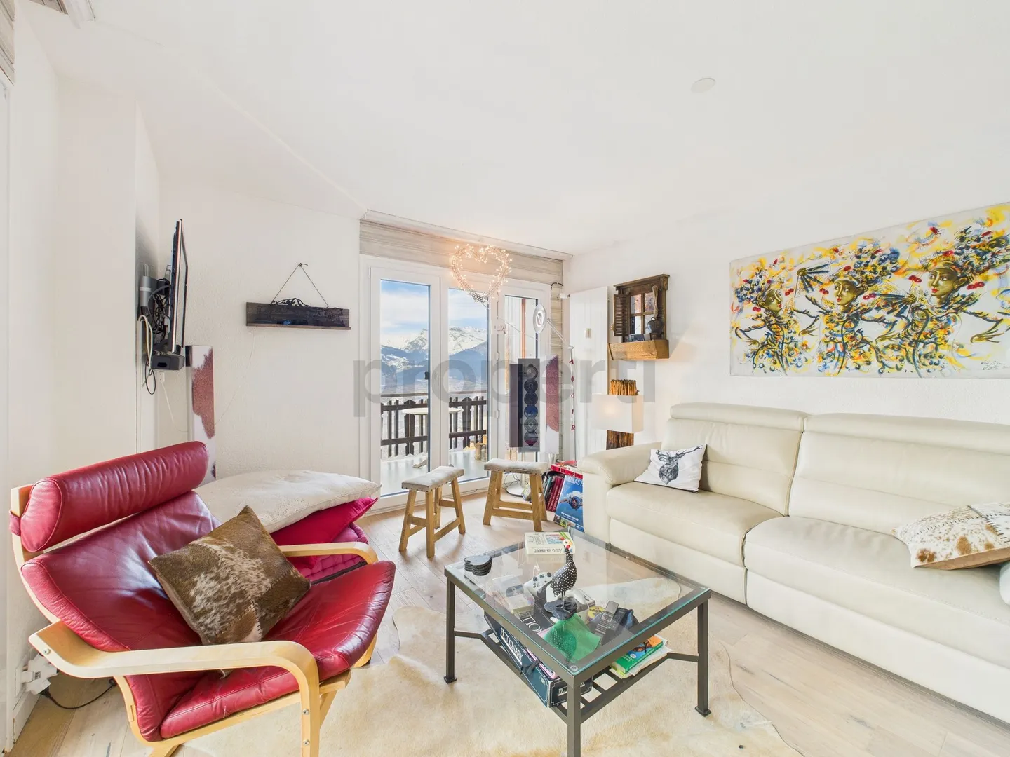 Unique 4.5-room furnished apartment in the heart of Veysonnaz, view of the Alps - Photo 1 of 13