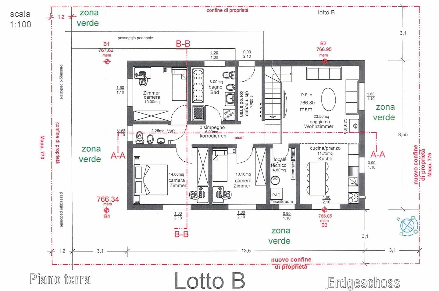 NUOVA COSTRUZIONE A FAIDO  CASA UNIFAMILIARE 4,5 LOCALI CON GIARDINO E VISTA MONTAGNA - Foto 4 di 12