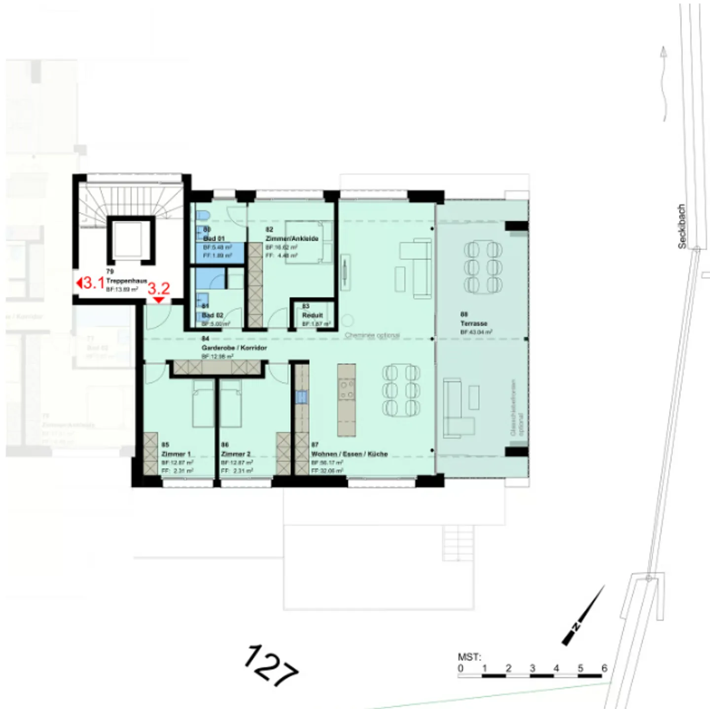 Progetto di nuova costruzione: appartamento attico di 4,5 stanze a Untereggen - Foto 9 di 10
