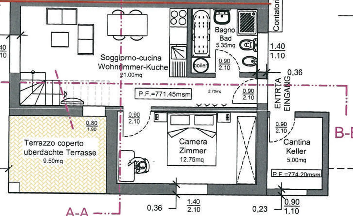 New duplex apartment 3.5 rooms with terrace in Faido - Photo 6 of 8