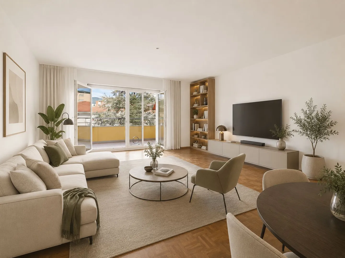 3.5 large rooms, large sunny balcony and a stone's throw from the lake (primary or secondary residence) - Photo 1 of 11