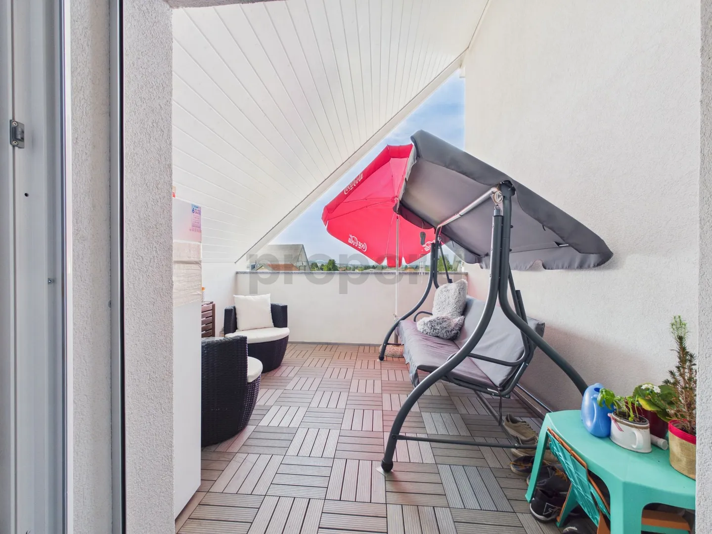South-facing terrace, unobstructed view of the countryside and included parking spaces - Photo 10 of 13
