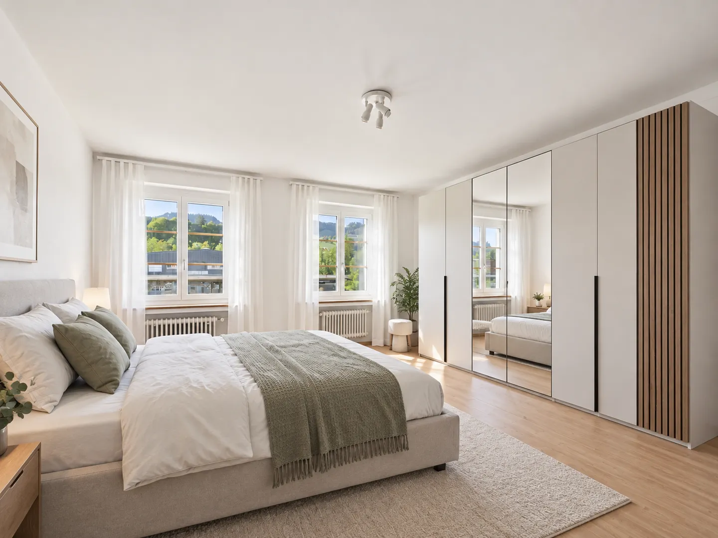 Vue douce à Schüpfheim, cinq chambres pour beaucoup d'espace, bâtiment traditionnel rénové avec balcon - Photo 7 sur 11