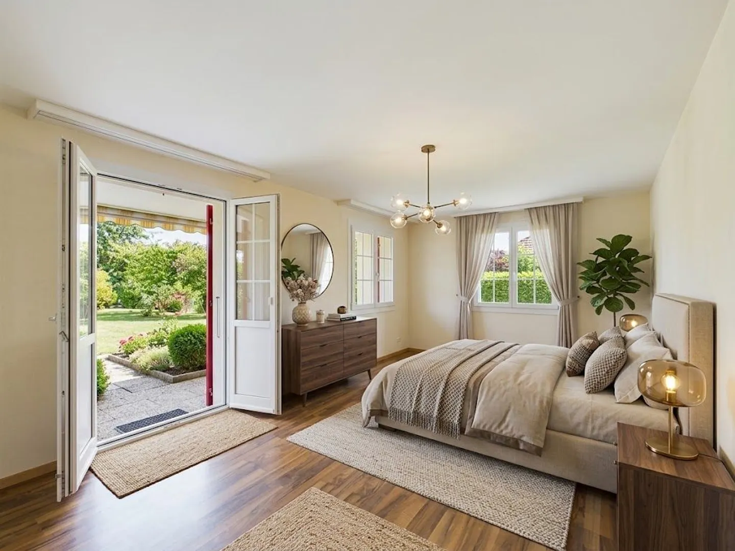 Cozy 3.5-room garden apartment with fireplace and design potential - Photo 7 of 13