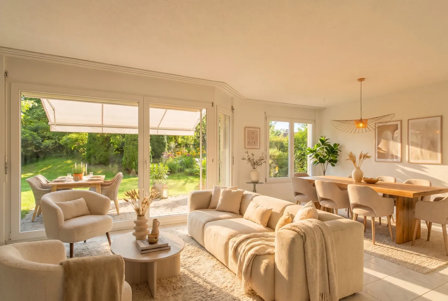 Charmant appartement de 3,5 pièces avec terrasse de jardin et jardin privé à Samstagern - Photo 1 sur 11
