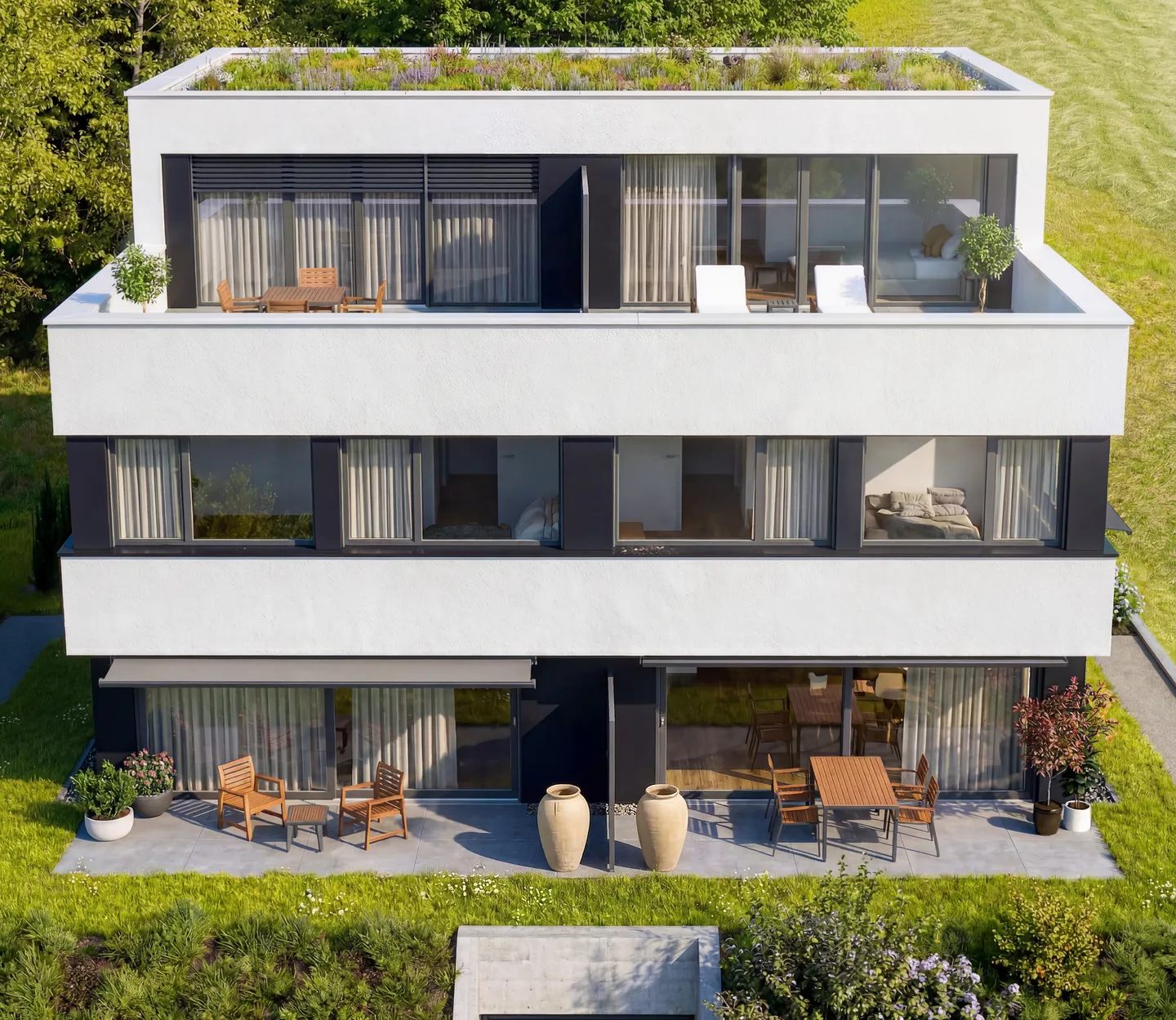 Esclusiva casa bifamiliare di nuova costruzione con 5,5 stanze e vista aperta - Foto 2 di 6