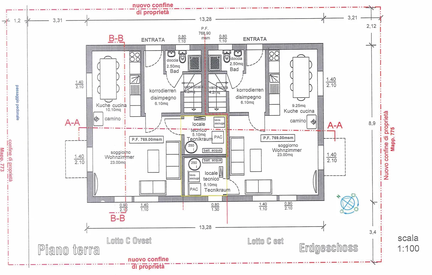 NOUVELLE CONSTRUCTION À FAIDO - MAISON JUMELÉE 4,5 PIÈCES AVEC JARDIN ET VUE SUR LA MONTAGNE - Photo 4 sur 12