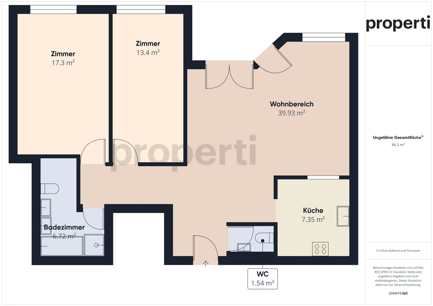 Charming 3.5 Room Apartment with Garden Terrace and Private Garden in Samstagern - Photo 11 of 12