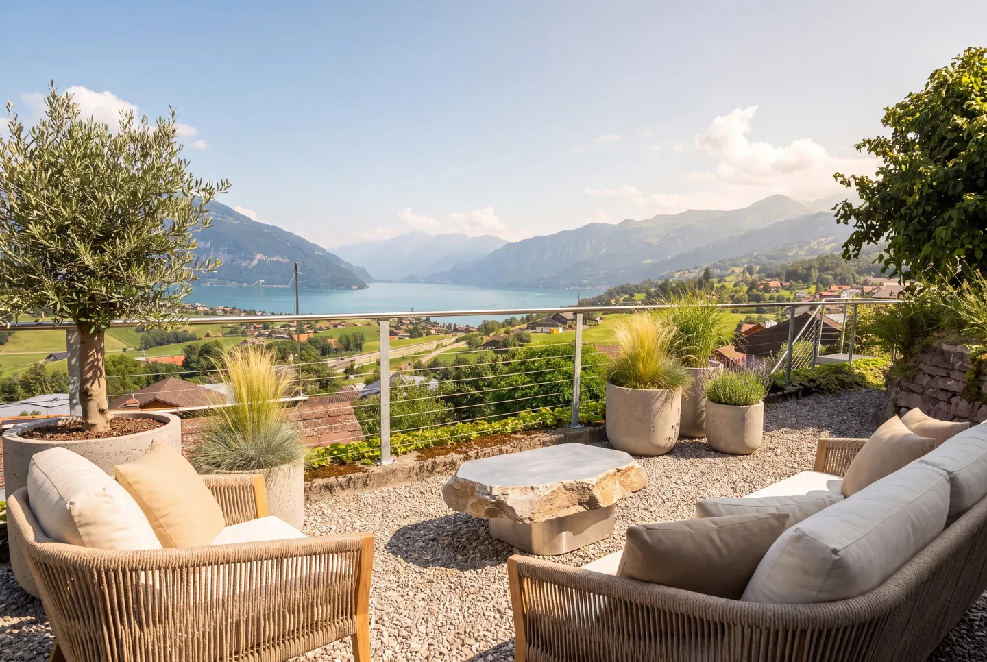 End Row House with Lake/Mountain View, Terrace and Garden Seating Area - Photo 1 of 5