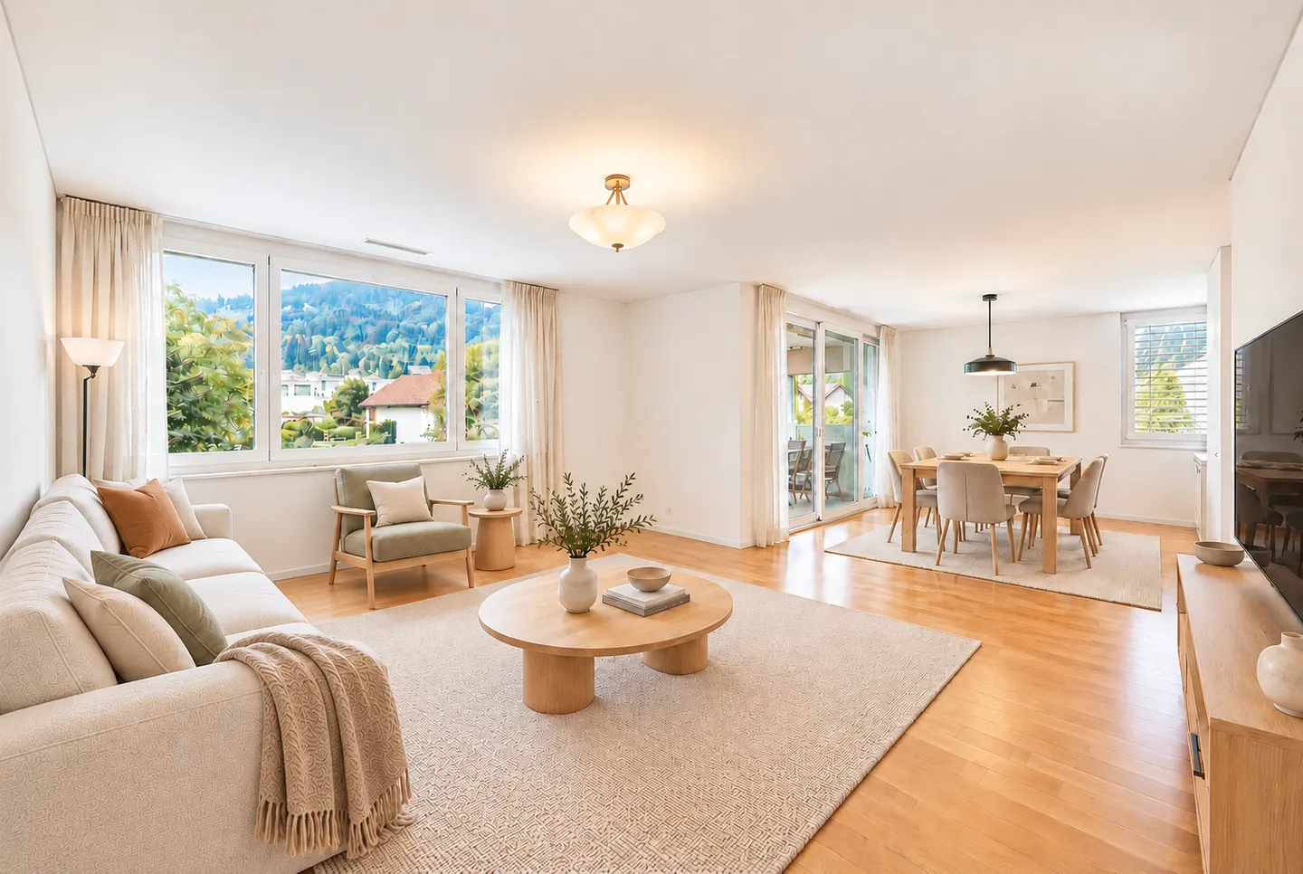 LUZERN ZUM GREIFEN NAH - HOCHWERTIGE 5.5 ZIMMER WOHNUNG IN OBERNAU - Photo 2 sur 8