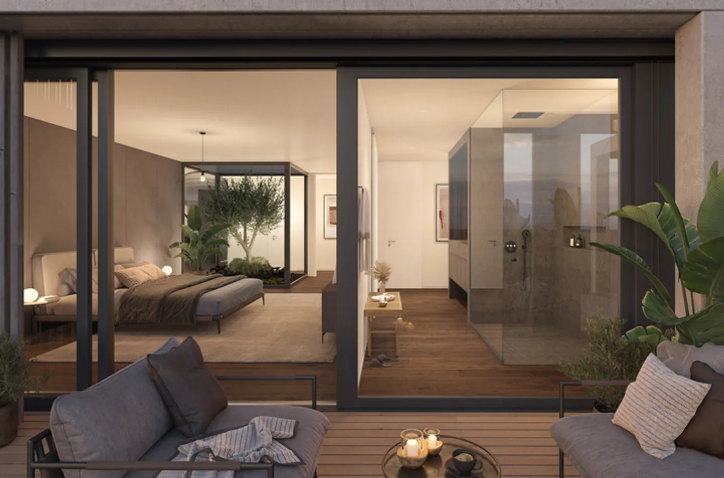 Capolavoro architettonico: appartamento giardino di 5,5 locali con splendida vista sul lago e sulle montagne a Gerolfingen - Foto 3 di 8