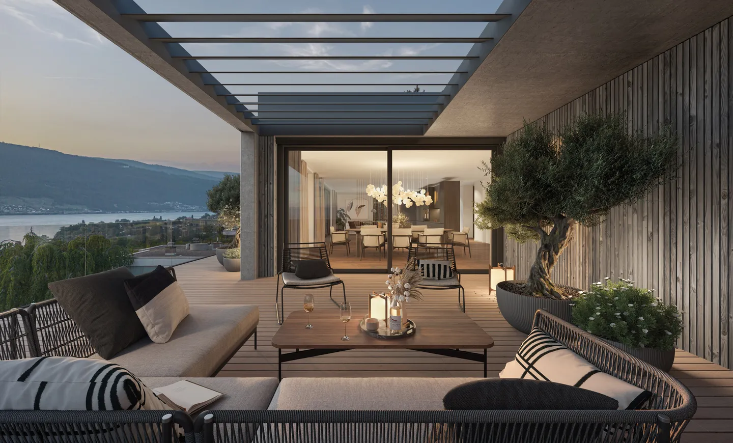ARCHITEKTONISCHES MEISTERWERK: 5.5 ZIMMER GARTENWOHNUNG MIT HERRLICHEM SEE- UND BERGBLICK IN GEROFLINGEN - Foto 3 von 5