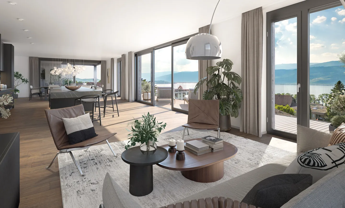 UNIQUE 5.5-ROOM CONDOMINIUMS WITH BREATHTAKING LAKE AND MOUNTAIN VIEWS IN GEROLFLINGEN - Photo 2 of 5