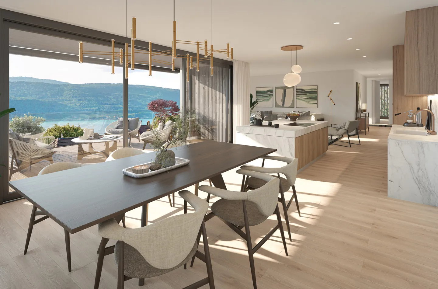 UNIQUE 5.5-ROOM CONDOMINIUMS WITH BREATHTAKING LAKE AND MOUNTAIN VIEWS IN GEROLFLINGEN - Photo 4 of 5