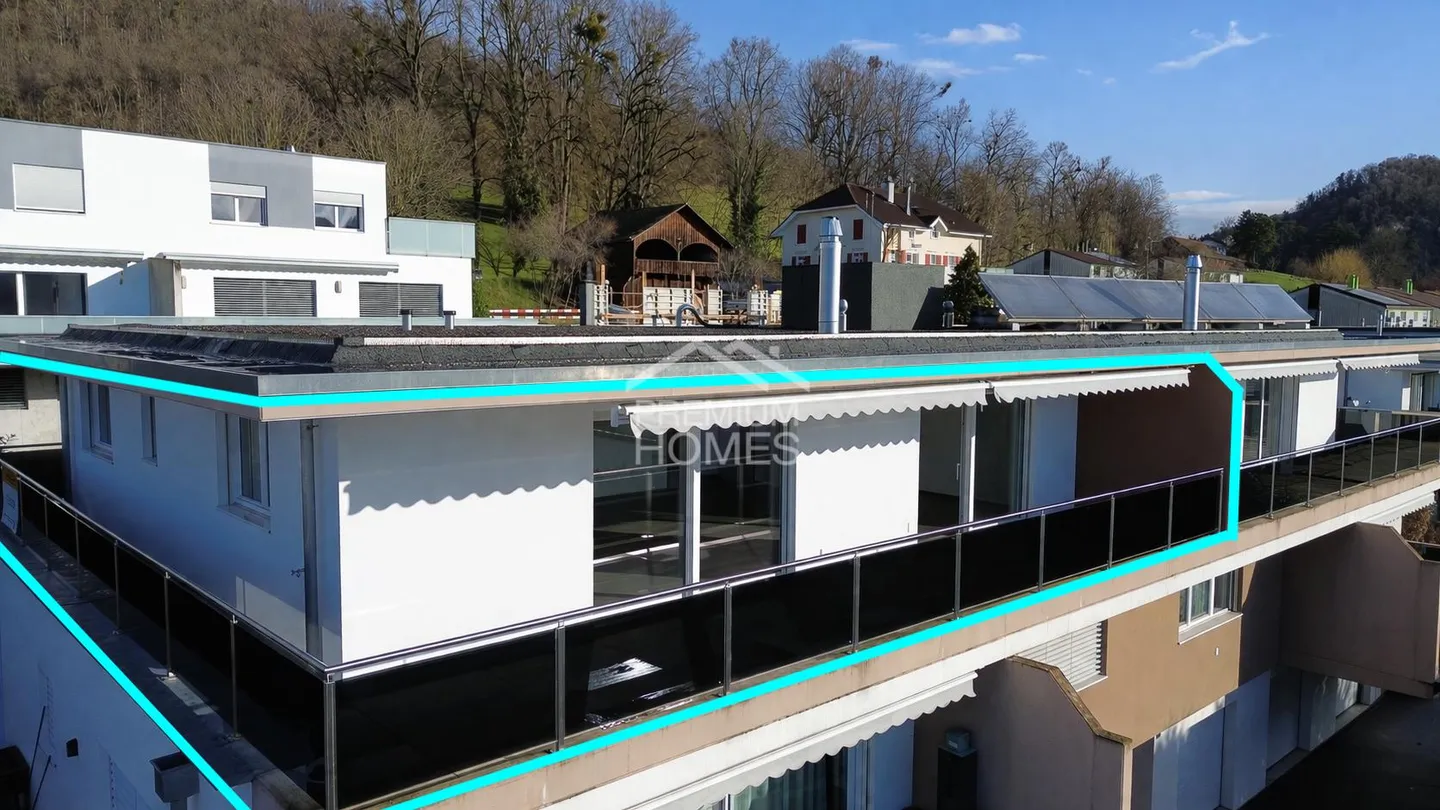 Außergewöhnliches neues Penthouse in Delémont - Panoramablick - Foto 1 von 9