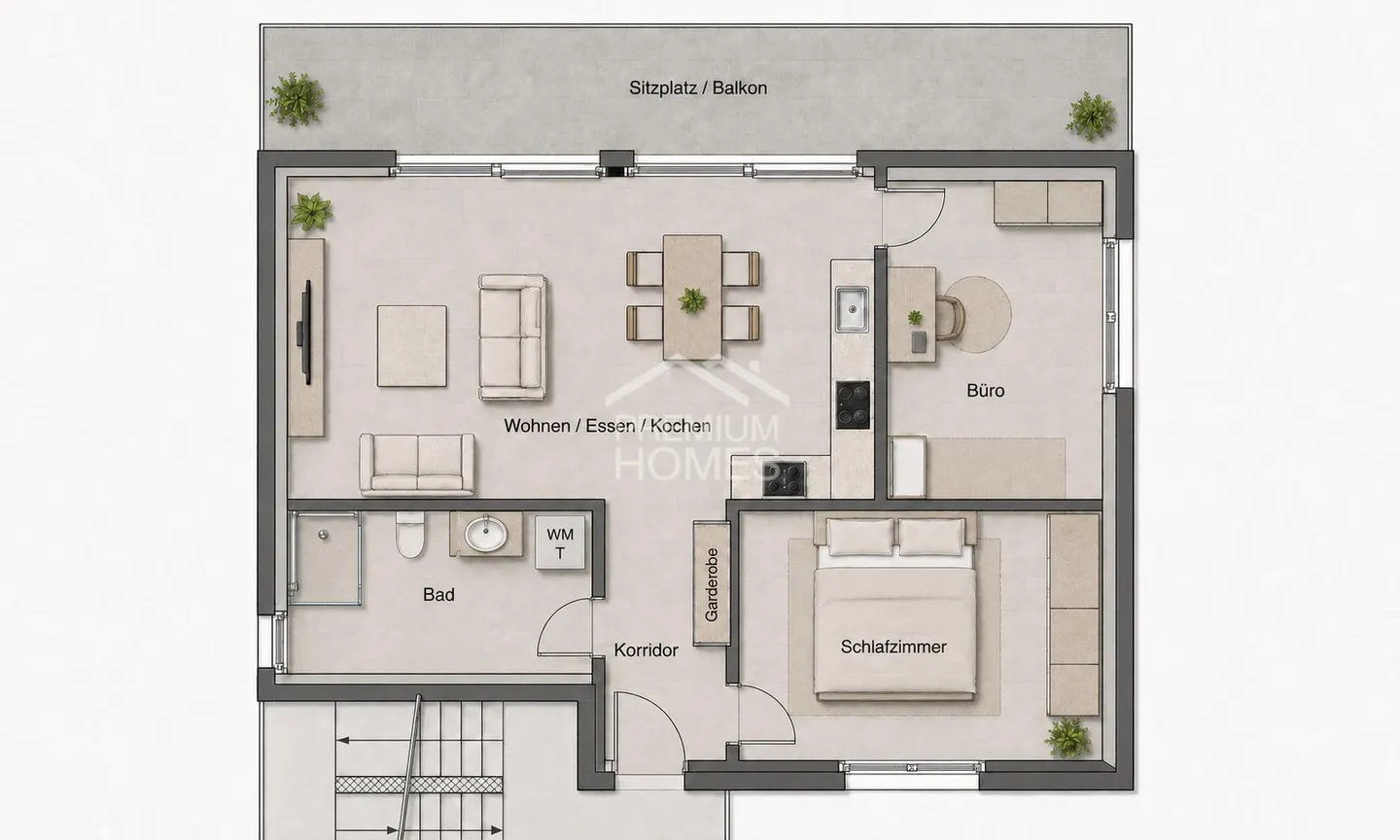 Modernes 3½-Zimmer-Apartment - Foto 2 von 3