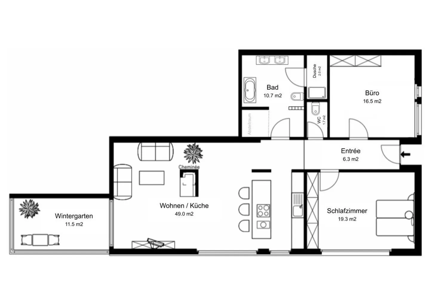 Attractive 3.5 Room Garden Apartment for Rent - Photo 9 of 9