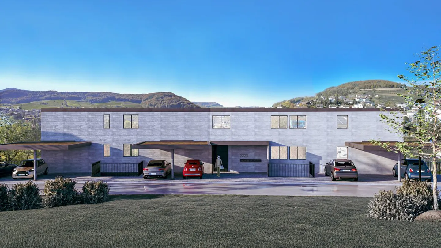 Baubewilligt und kurz vor Realisierung: Moderne Dachwohnung mit Lift, grossem Balkon und Carport - Foto 5 von 5