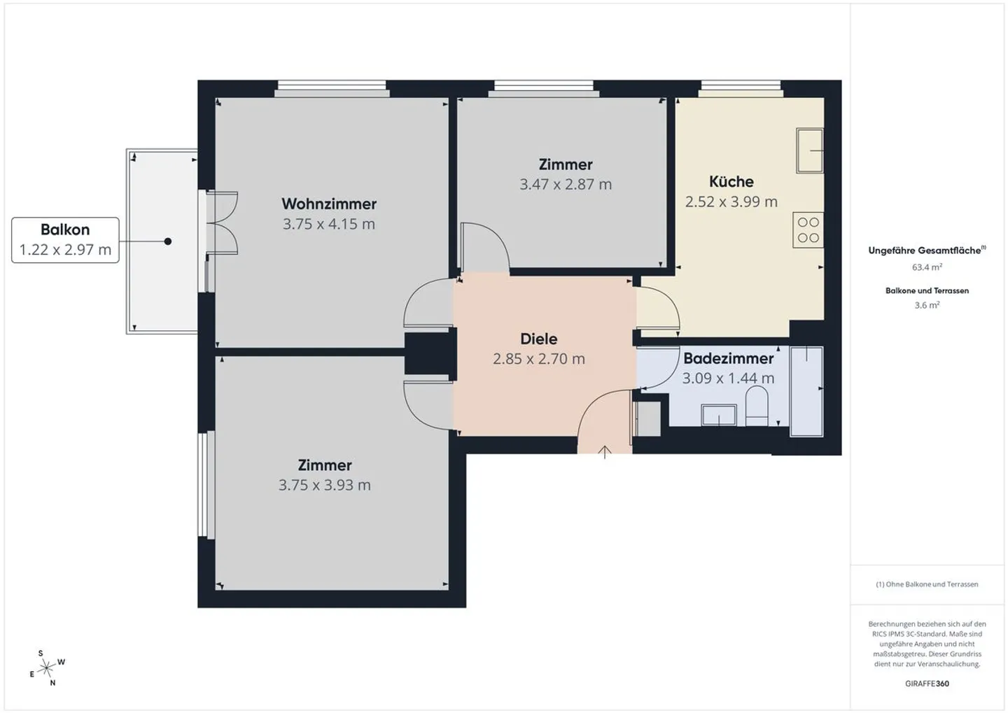 Gemütliche Wohnung mit Balkon - Foto 9 von 9