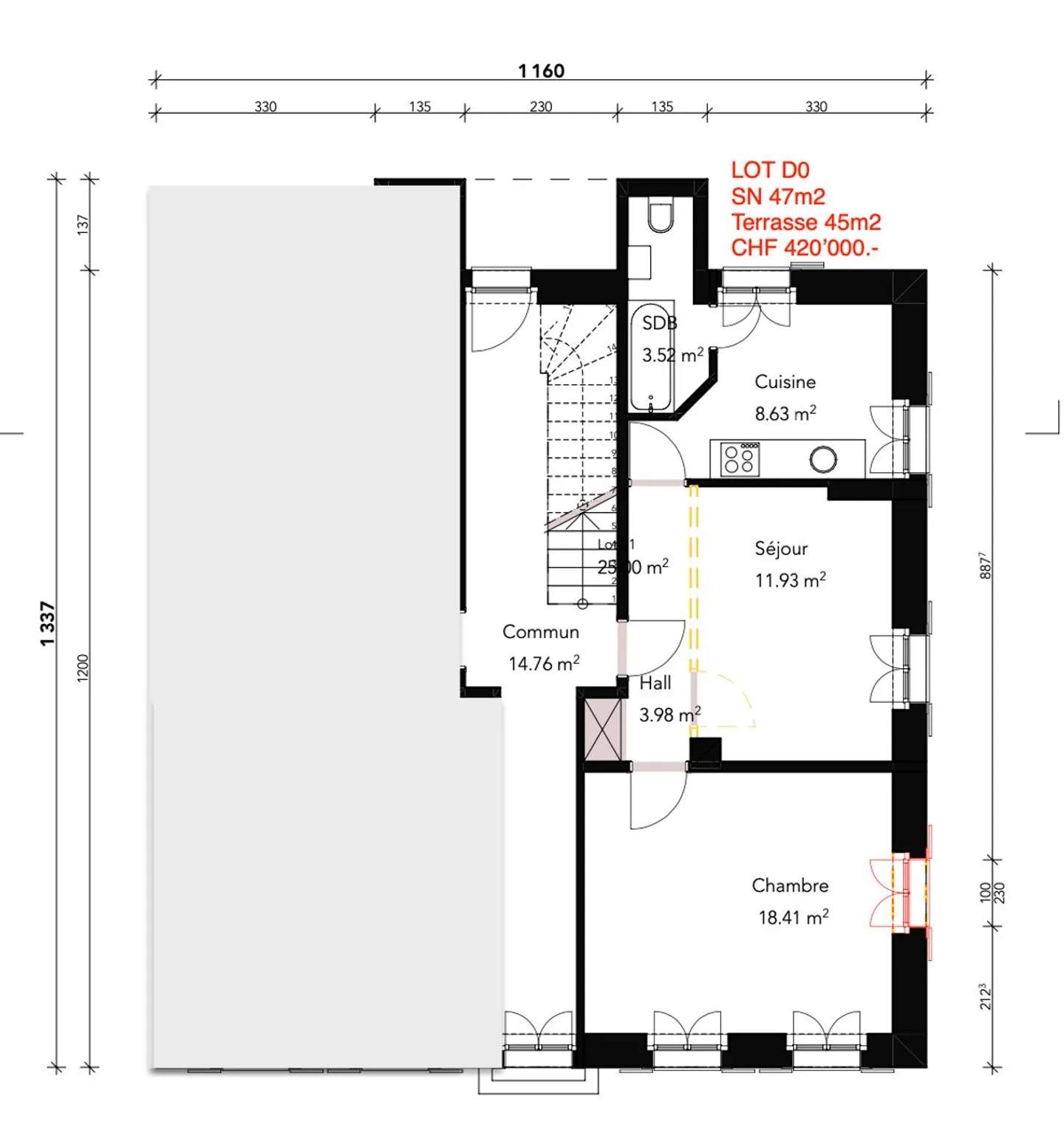 Vente sur plans - Appartements de 2,5 et 3,5 pièces à Broc - Photo 7 sur 8