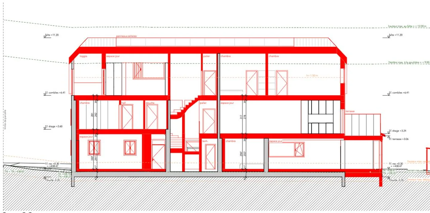 Neues Penthouse mit Loggia - 150 m² in Domdidier - Foto 11 von 13