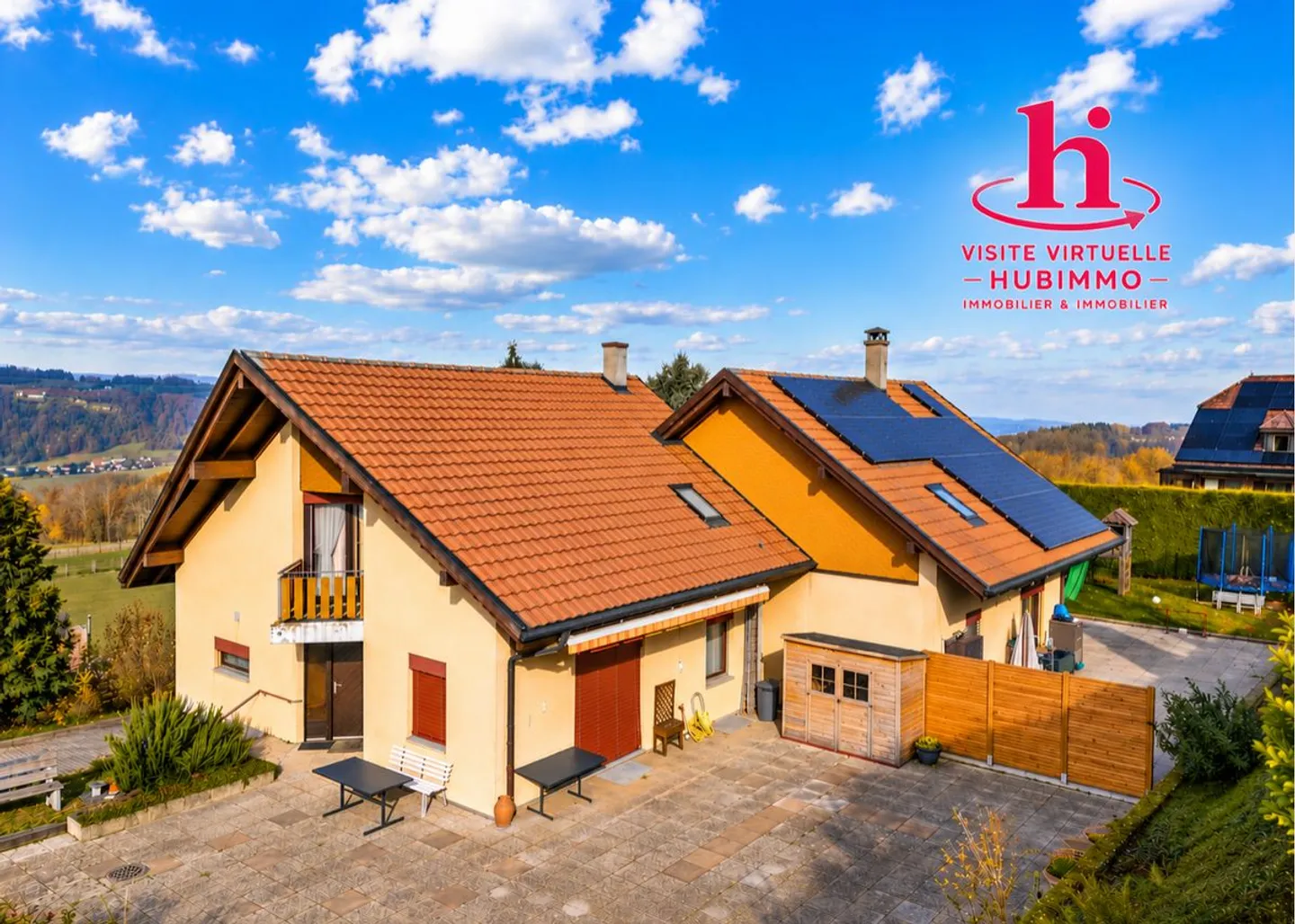 Aussicht über den Jura - Familienvilla auf 1.000 m² in Seigneux! - Foto 1 von 13