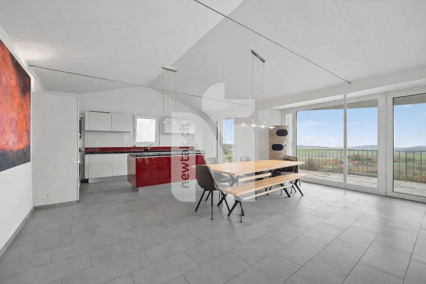 Detached single-family house with a wide view, large garden, garage box, and carport - Photo 6 of 13