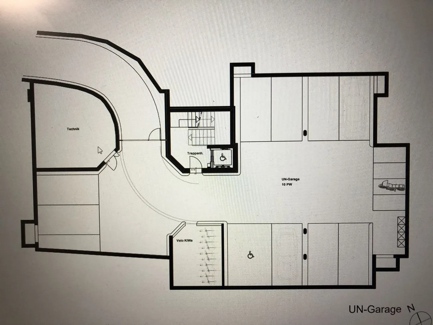 Motorcycle parking in underground garage - Photo 2 of 2