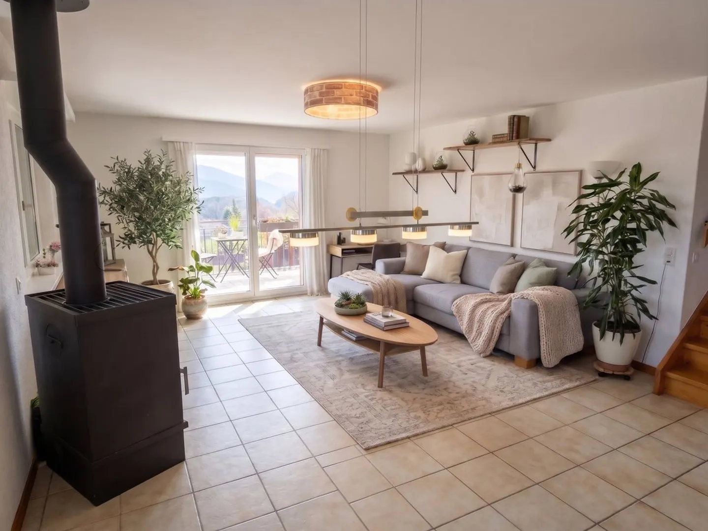 Spacious 3.5-room maisonette apartment with fireplace and private balcony - Photo 1 of 13