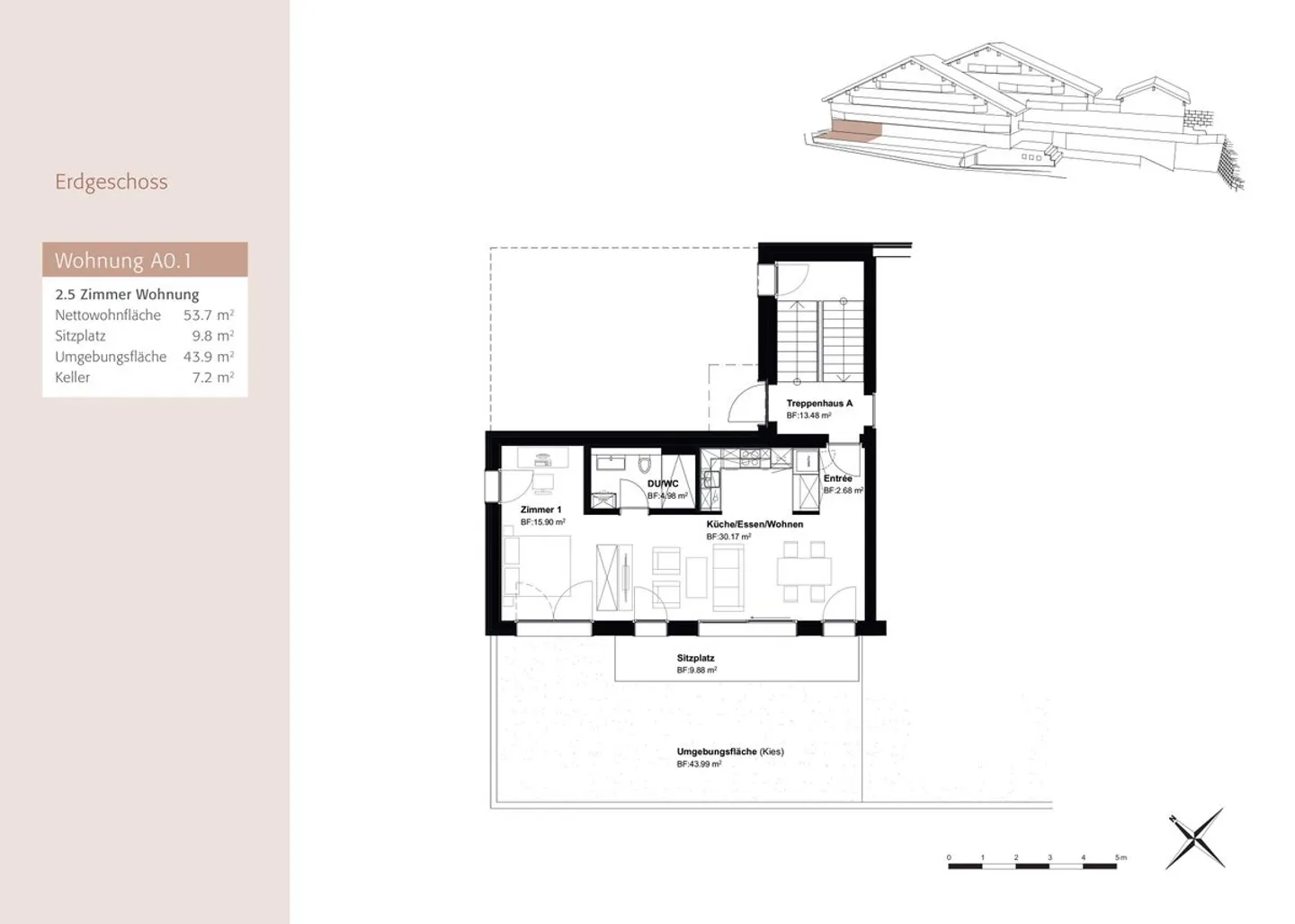Moderne 2.5-Zimmer-Wohnung mit Panoramasicht in Illgau (St. Karl) - Foto 3 von 3