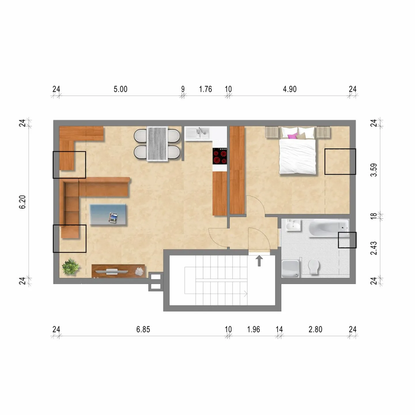 Penthouse with character and development potential in Basel - Photo 8 of 9