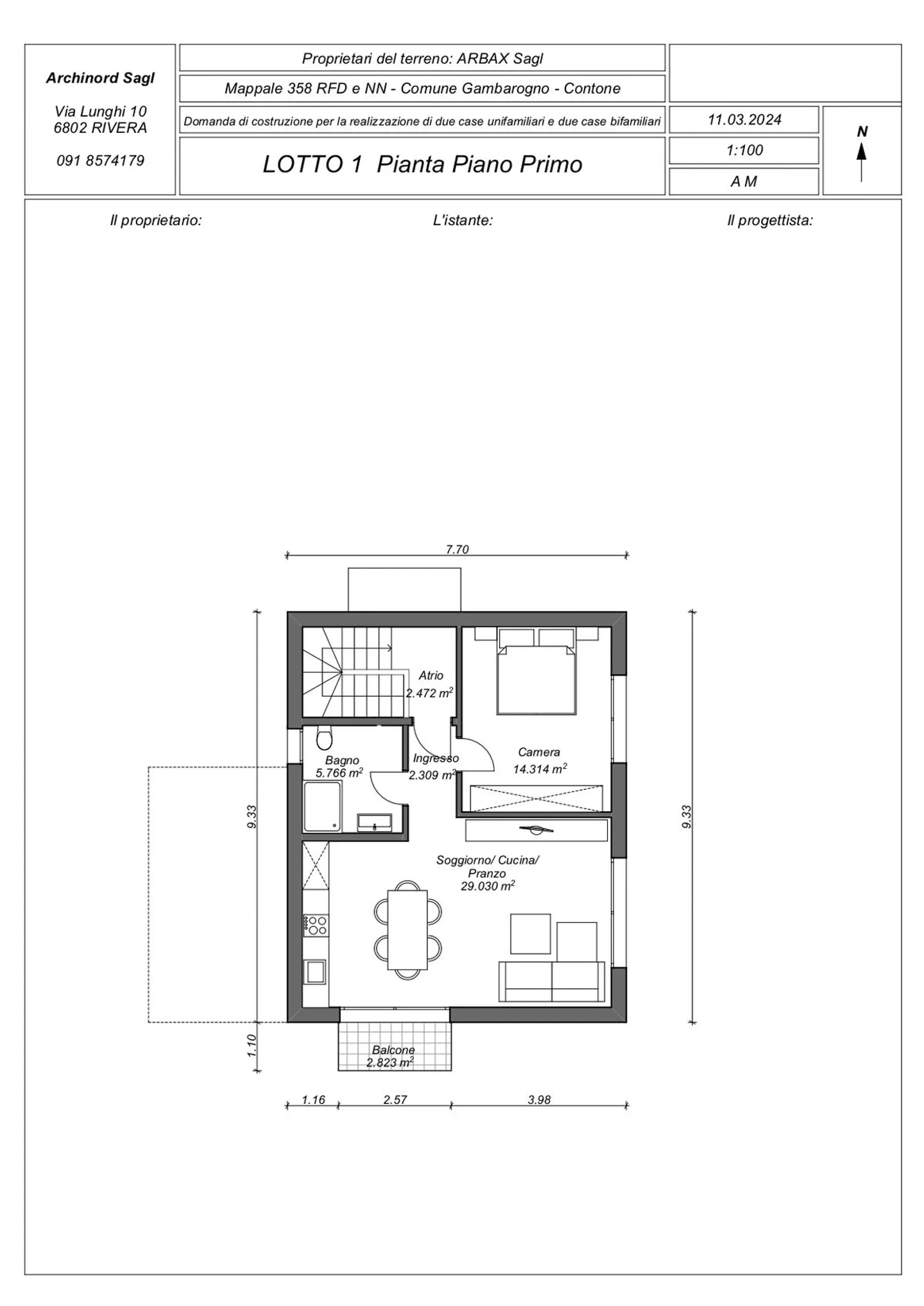 NUOVA COSTRUZIONE - Casa bifamiliare a Contone - Foto 2 di 10