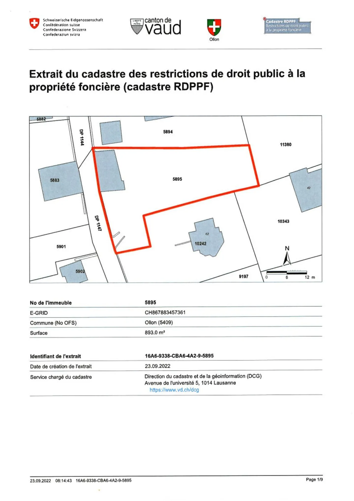 Baugrundstück von 893 m² in Ollon, mit Überdachung für zwei Autos und stillgelegtem ländlichen Bereich. - Foto 1 von 5