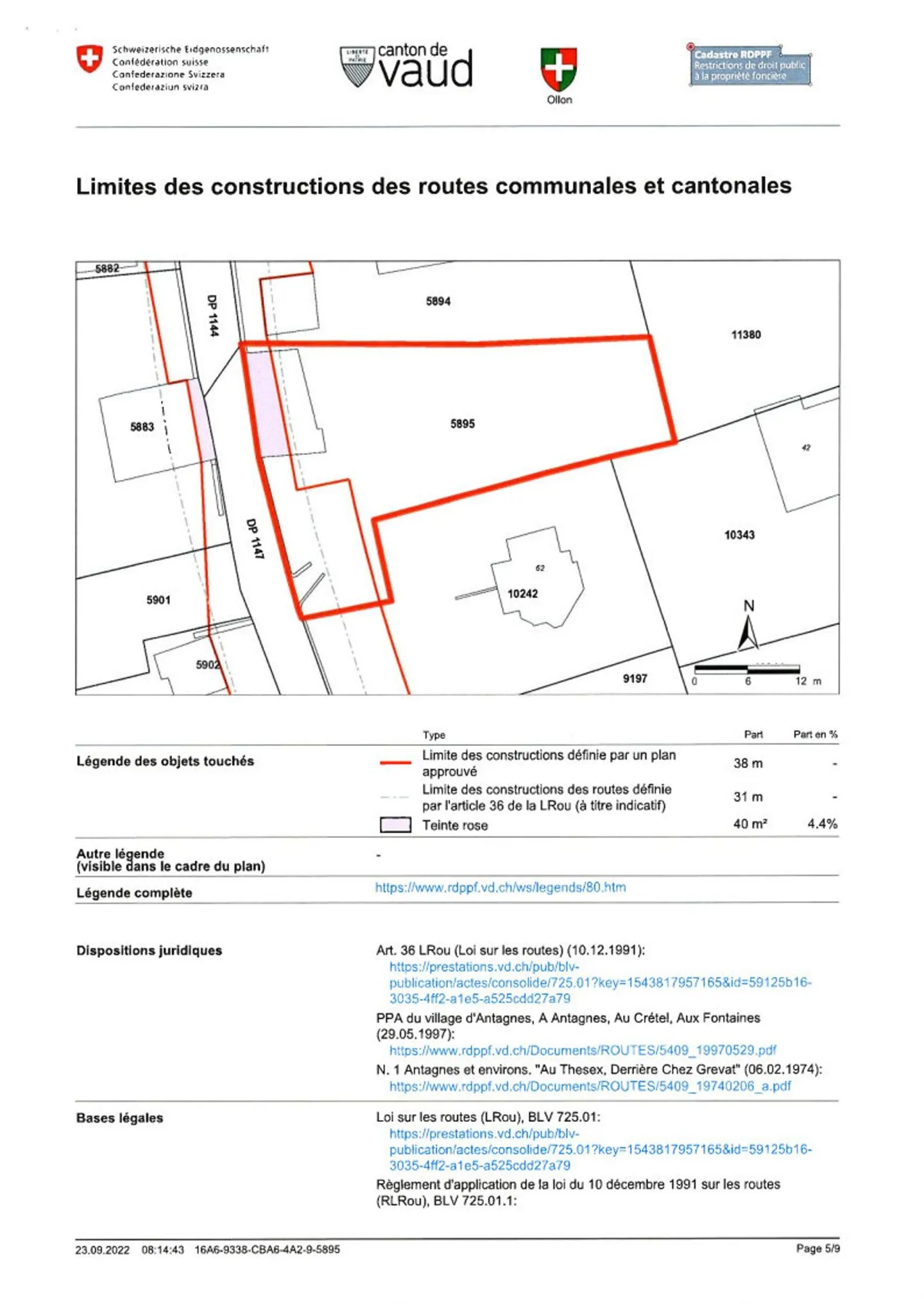 Baugrundstück von 893 m² in Ollon, mit Überdachung für zwei Autos und stillgelegtem ländlichen Bereich. - Foto 3 von 5