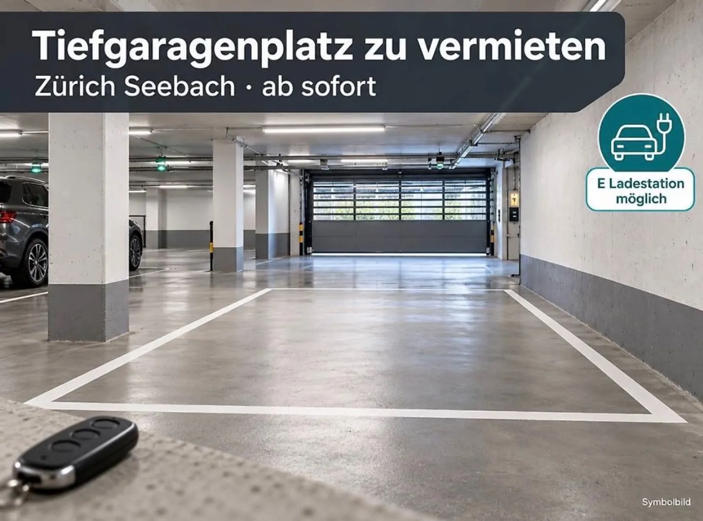 Underground parking space / Parking space Zurich Seebach - Photo 1 of 1